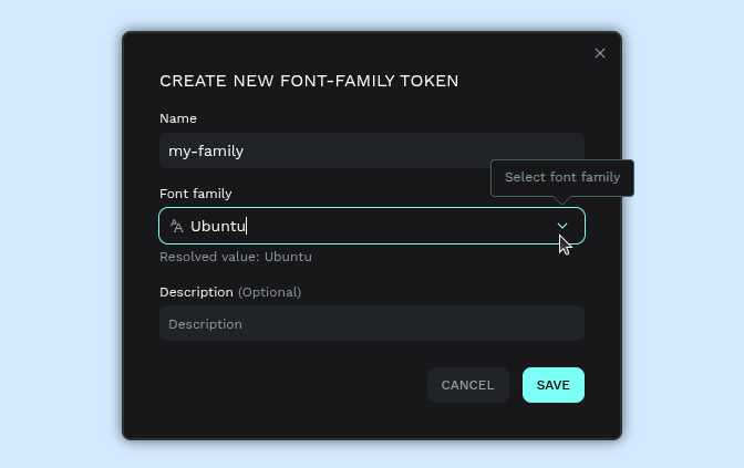 Font family