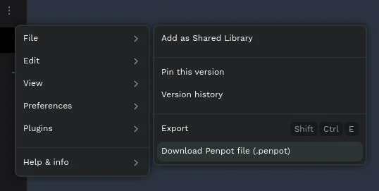 Export penpot file
